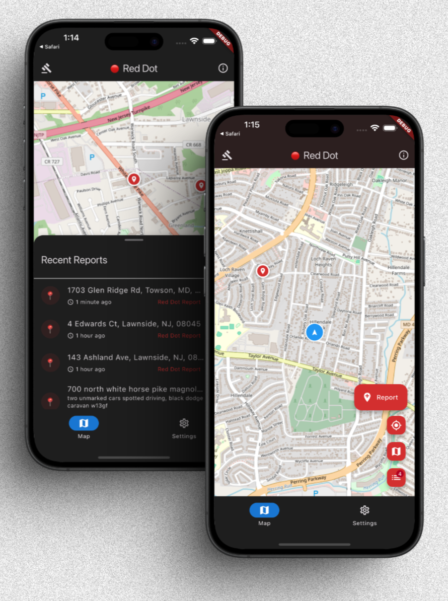 Red Dot App Screenshot